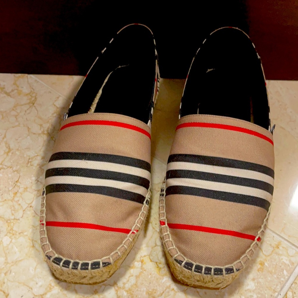 Burberry
Alport Striped Espadrille Slip-On Loafers